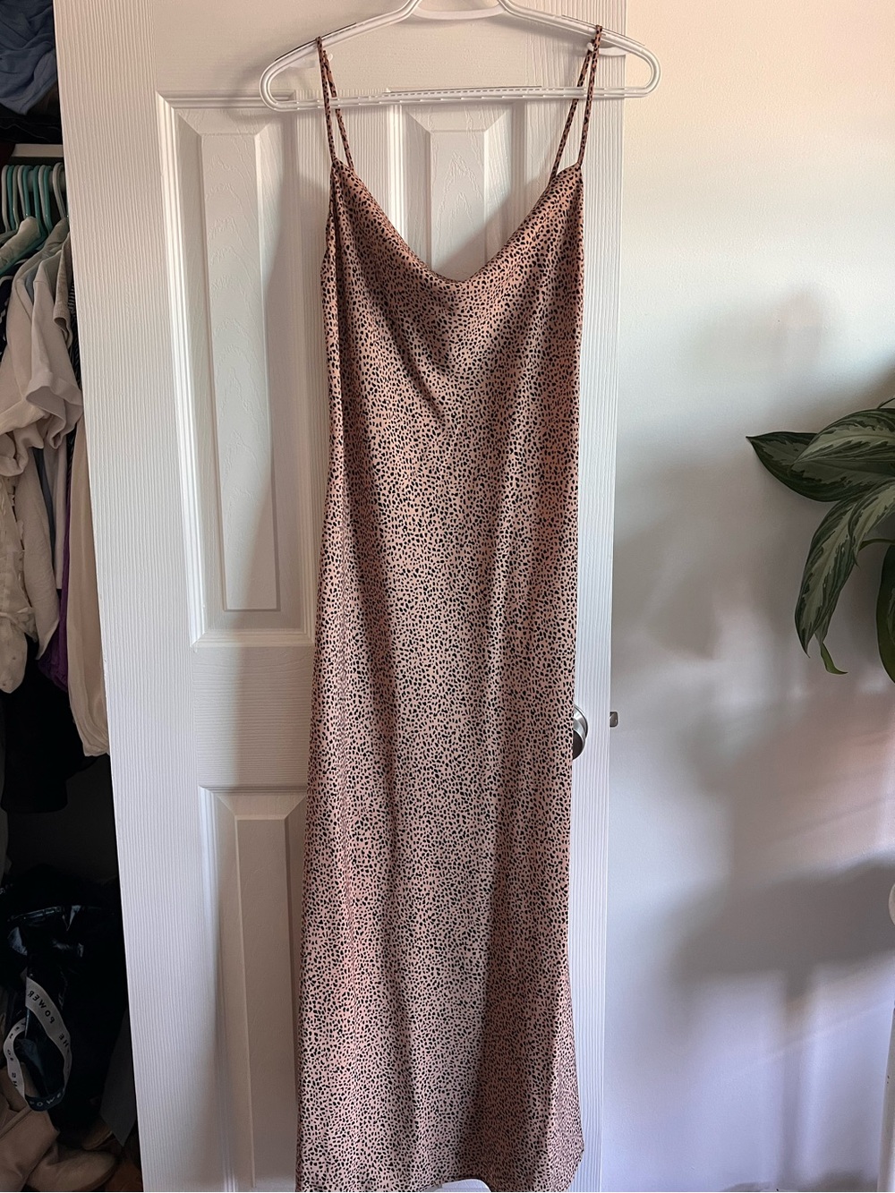 Audrey 3+1  Leopard-Print Cowl Neck Slip Dress size M - Picture 3 of 5